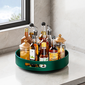 Étagère à épices rotative en acier au carbone facile à nettoyer avec plateau amovible, étagère de rangement pour la cuisine - Product Image 6