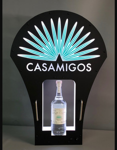 Customized Logo <strong>Casamigos</strong> Rechargeable LED Adjustable Height Nightclub for VIP Display Chariot for Wine <strong>Bottle</strong> - Product Image 5