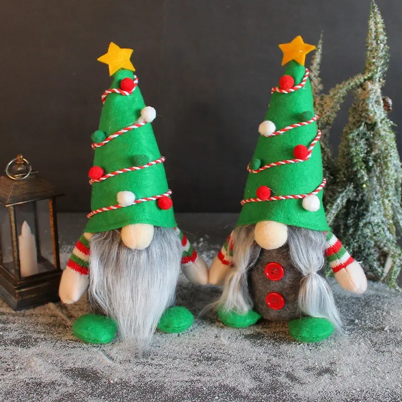 2023 nouveau arbre de noël vert poupées gnomes de noël poupées cadeaux pour enfants ornements de noël décoration de fête à la maison