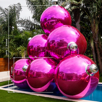 Grandes boules de Noël brillantes de 100 cm, 120 cm, 150 cm, 2 m, en PVC, gonflables, effet miroir, logo personnalisé, imprimées UV, décoration de fête