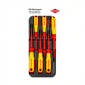 Knipex Vde <b>Screwdriver</b> <b>Set</b> 6 Pieces Insulated 1000V Electrical Tools - Product Image 1