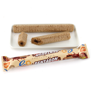 Халяльные зерновые снеки: хрустящие пятиугольные вафли из пшеничного волокна с начинкой из шоколадного джема - Product Image 5