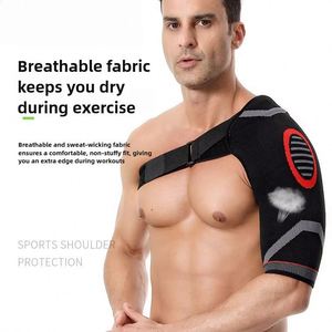 1Pcs Adjustable Elastic <b>Shoulder</b> <b>Strap</b> Sports <b>Strap</b> <b>Shoulder</b> Pads Fitness Sprain Strain Fixed Compression Joint Brace - Product Image 4