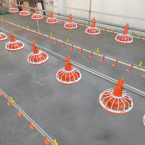 Linea di Alimentazione Automatica per Pollame con Coclea e Distributore a Piatto, Regolabile per Distribuzione Uniforme, Salva-Lavoro, Resistente per Allevamenti di Polli da Carne e Riproduttori - Product Image 1