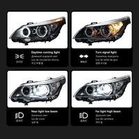 Phares à LED Angel Eye CREULI pour BMW Série 5 E60 2003-2010, feux de jour DRL, clignotants, Plug & Play