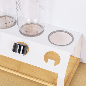Support en acier inoxydable 304, plateau à eau en bois, bouteilles à jet, couleur blanche, séchoir à bouteilles pour bouteilles <span class=keywords><strong>SodaStream</strong></span> Crystal - Product Image 3