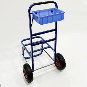 Carrito de Pesca Plegable de Aluminio en Oferta con Dos Ruedas de Globo y Plataforma de Metal para Playa, Compras, Almacenamiento de Herramientas - Product Image 1