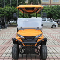 Voiturette de golf électrique à batterie lithium 2 places, couleur personnalisée, fabriquée par Borcart Factory, 4 roues, pour les centres de villégiature et les clubs de golf