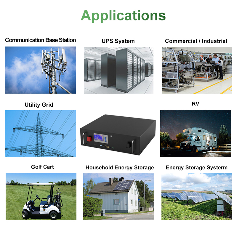 5KW 10KW Solar Energy Storage Systems LiFePO4 Lithium Ion Phosphate Battery Pack 12V 48V 100Ah