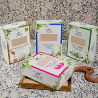 Boîtes d'emballage personnalisées pour savons, en carton pliable avec fenêtre transparente, en carton ivoire, pour savons faits main et produits de bain