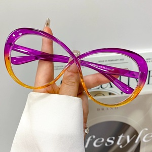 2025 <span class=keywords><strong>Vogue</strong></span> multicolore oeil <span class=keywords><strong>de</strong></span> chat <span class=keywords><strong>lunettes</strong></span> femmes Chic couleur bonbon décor <span class=keywords><strong>lunettes</strong></span> tendance bleu lumière bloquant ordinateur optique cadres - Product Image 1