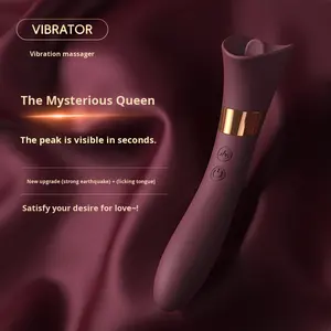 เครื่องกระตุ้นความสุขทางเพศหญิงแบบสั่นสองหัว ชักกัน ช่าวหยาน พร้อมฟังก์ชั่นเลียและสั่นแบบกระแทกภายใน ใช้งานได้ทุกวัน กันน้ำ เสียงเบา 50 เดซิเบล - Product Image 3