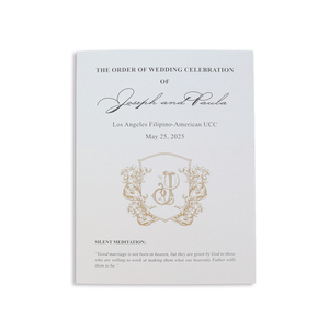 Buchstil A4 Größe Elegante Hochzeits einladung programm karte mit kunden spezifischem Logo und Formulierungen - Product Image 6