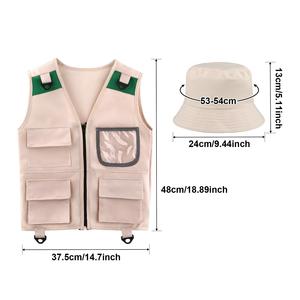 Set di costumi da esploratore per bambini gilet Cargo e cappello per Ranger del parco e guardiano dello Zoo per i giocattoli di esplorazione della natura dei bambini piccoli - Product Image 4