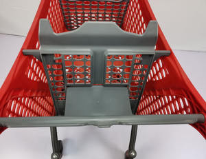 2025 troli keranjang belanja Supermarket Dorong Tangan plastik penuh dengan roda karet Putar - Product Image 3