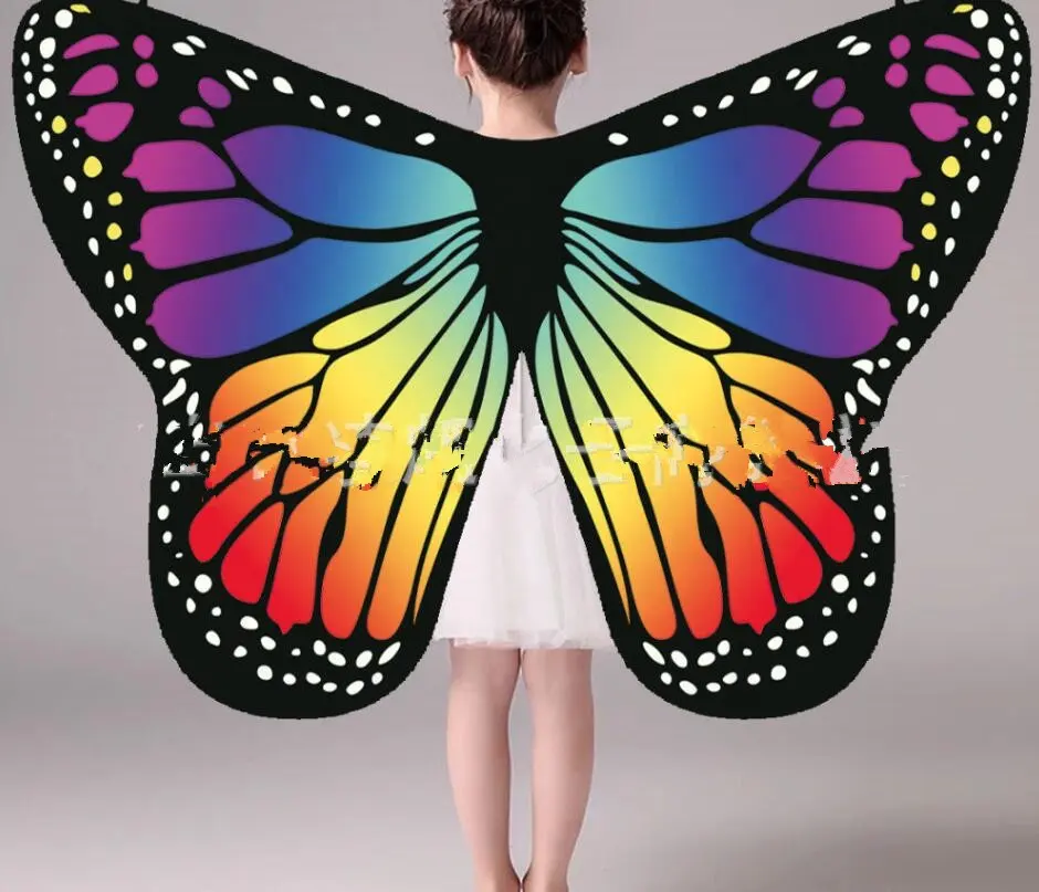 Belly Dance Butterfly Wings Kids Performance Costume Women Dancing Clothes Adult Belly Dance Set Rainbow Wings ecoparty