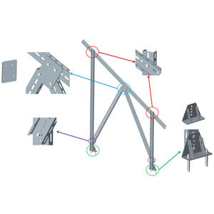 Système de montage solaire <span class=keywords><strong>photovoltaïque</strong></span> au sol à grande échelle pour terrains ouverts, certifié TUV, à haute capacité de charge, galvanisé à chaud - Product Image 3
