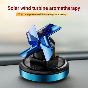 Ambientador Giratorio de Aromaterapia con Energía Solar, Adorno Moderno con Forma de Molino de Viento, 4 Tipos de Fragancias, Fragancia Ligera y Duradera para Autos - Product Image 4