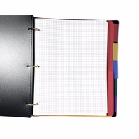 Classeurs portables en plastique à 3 trous format Lettre, avec inserts quadrillés, 3 anneaux, onglets pour carnet et couverture télescopique en PP – Vente chaude