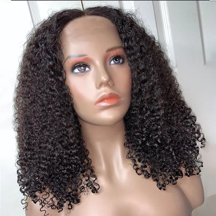 Wig Hair Curly Top Selling Afro Mongolian Unprocessed Kinky Curly Human Hair Wigs Extensions Natural 100 Virgin Aligned Wig Hair Weave