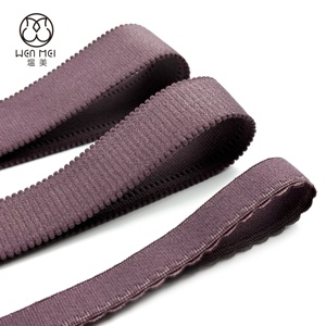 บราผ้าไนลอนผ้ากำมะหยี่พิมพ์โลโก้สีม่วง10-25มม. สายรัดยืดหยุ่น - Product Image 4