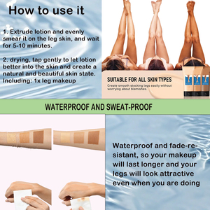 Vegan tan Lotion với Bronzer không thấm nước Chân trang điểm chân & cơ thể trang điểm nền tảng tối giả tan ngay lập tức tan tự thuộc da Lotion - Product Image 5