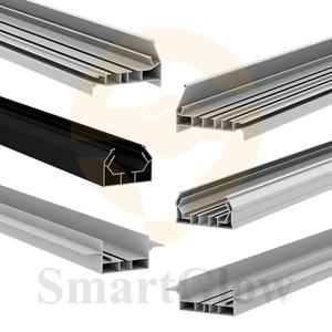 Installazione nascosta a doppia fila profili per tende anodizzati in Pvc bianco nero profilo del soffitto teso con profilo della tenda - Product Image 4