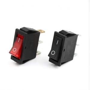 काले, लाल 16A 250V 20A 125V 30x13.5mm 30*13.5mm लाल घुमाव स्विच KCD3-101 पीसीबी माउंट घुमाव स्विच एफएफ घुमाव स्विच - Product Image 1