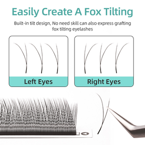 Extensiones de Pestañas 3D <span class=keywords><strong>Y</strong></span> <span class=keywords><strong>YY</strong></span> Ojos Derecho e Izquierdo Estilo Zorro 0.07 Al Por Mayor en Bandeja, Suministros para Extensiones de Pestañas - Product Image 3