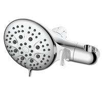 Accessoires de salle de bain : Robinet de douche à commande par interrupteur finition chromée, mitigeur de douche à sortie unique pour douches modernes