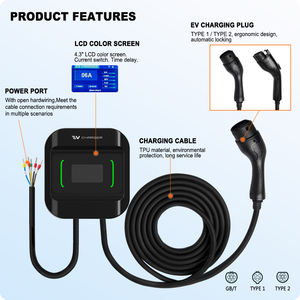 Nuevo cargador EV inteligente montado en la pared de 7kW 9kW Estación de carga rápida para vehículos eléctricos 40a Tipo 1 Wallbox para uso doméstico - Product Image 3