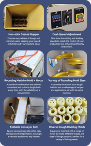 Professional Automatic Dough <b>Ball</b> Forming Taro <b>Ball</b> Making <b>Machine</b> Motor Multi-Functional Food Grade Stainless Steel 30pcs/Min 1 - Product Image 6