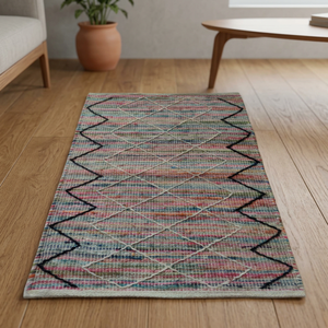Geometric Boho Modern Kilim Area <b>Rug</b> Rectangle Jute <b>Flat</b> Weave Non-Slip Living Room Bedroom Hallway Decor - Product Image 2