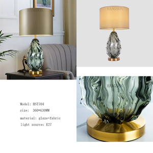 Luz de mesa de metal Textil Mesa de seta de metal Luz de latón para escritorio de recepción - Product Image 5