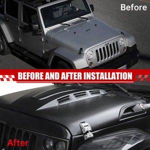 Capó de Repuesto Estilo Avenger Compatible con <span class=keywords><strong>Jeep</strong></span> Wrangler JK JKU Unlimited <span class=keywords><strong>Rubicon</strong></span> Negro 2007-2018 - Product Image 4