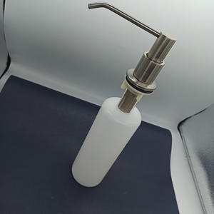 Dispensador de jabón moderno y sencillo, acero inoxidable 304, control manual, presión manual, fácil instalación, sellado ABS para fregadero de cocina - Product Image 5