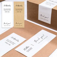 Rollo de Etiquetas Adhesivas Personalizadas con Mensaje de Agradecimiento, Etiqueta 'Hi Beauty Open Me', Sello Autoadhesivo para Embalaje, para Cajas de Envío de Pequeñas Empresas