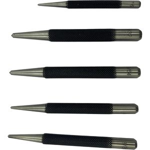 Juego de punzones de precisión de 5 piezas, 120 mm, acero de alta velocidad, tipo R, sin recubrimiento, vástago de 6 mm para herramientas de metal y carpintería - Product Image 5