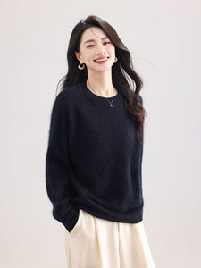 كنزة كورية محبوكة شتوية كورية ناعمة برقبة طويلة من الصوف الأسترالي المصقول - Product Image 5