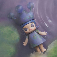 POPMART MEGA ROYAL MOLLY 400% Monet-Les Nymphéas: Оригинальные аниме-фигурки, коллекционные куклы для дома, загадочные коробки