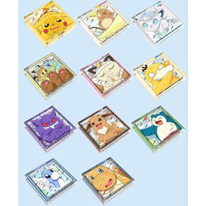 JPS Dernier design Aimants de réfrigérateur Pokémon en <span class=keywords><strong>cristal</strong></span>, Mini briques carrées en verre <span class=keywords><strong>cristal</strong></span> transparent, Jouet pour enfant, Boîte de booster Pokémon scellée - Product Image 4