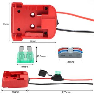 Adaptador de batería de rueda eléctrica de 30 amperios y 12AWG, batería M18 de iones de litio, enchufe de 2 pines con adaptador de fusible - Product Image 2