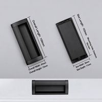 Poignée encastrée à boucle pour armoire de cuisine, tiroir de commode, profil de poignée en aluminium ANDUUK