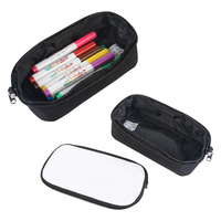 Pochette vierge de sublimation en gros pour étui à crayons amovible à transfert thermique DIY, pour impression de logo personnalisé, fournitures scolaires et de bureau