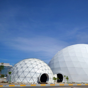 Geodésico-conector de acero galvanizado resistente, cúpula geodésica para eventos de exposición al aire libre, Iglu, Pvc, resistente al agua, color blanco, 10M, para feria - Product Image 6