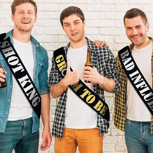 Set di 7 Fasce per Addio al Celibato, <span class=keywords><strong>Divertenti</strong></span> Fasce 'Team Sposo' e 'Miglior Uomo' per Uomini, Accessori e Gadget per Feste di Addio al Celibato - Product Image 6