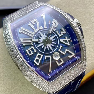 Reloj de Pulsera Automático para Hombre de Alta Gama, con Esfera Azul Náutica, Resistente al Agua, con Diamantes, Fecha y Luminiscencia - Product Image 1