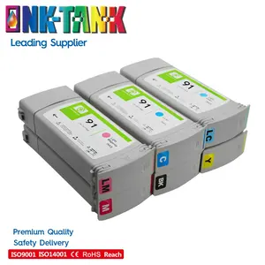 Inkt-Tank 91 Premium Kleur Remanufactured Inkjet Cartridge Voor HP91 Voor Hp Designjet Z6100 Z6100ps Printer