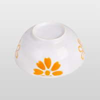 Ensemble de vaisselle en mélamine avec logo personnalisé, motif floral, 12 bols ronds incassables pour le service alimentaire
