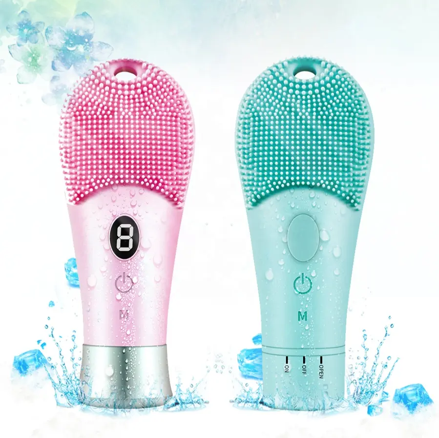 9 Modes Silicone Face Exfoliator Brush Sonic Heated Facial Cleansing Brush Deep Cleansing Face Clean Brush with massage